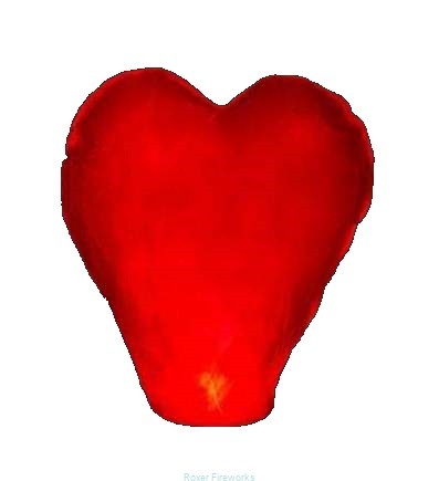 Lampion czerwony w kształcie serca