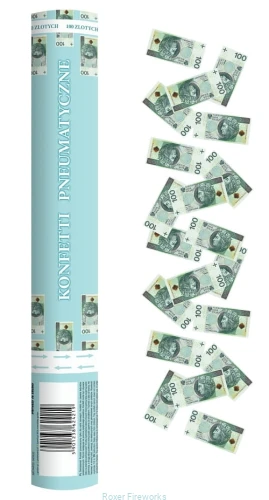 Konfetti z banknotami 100 zł